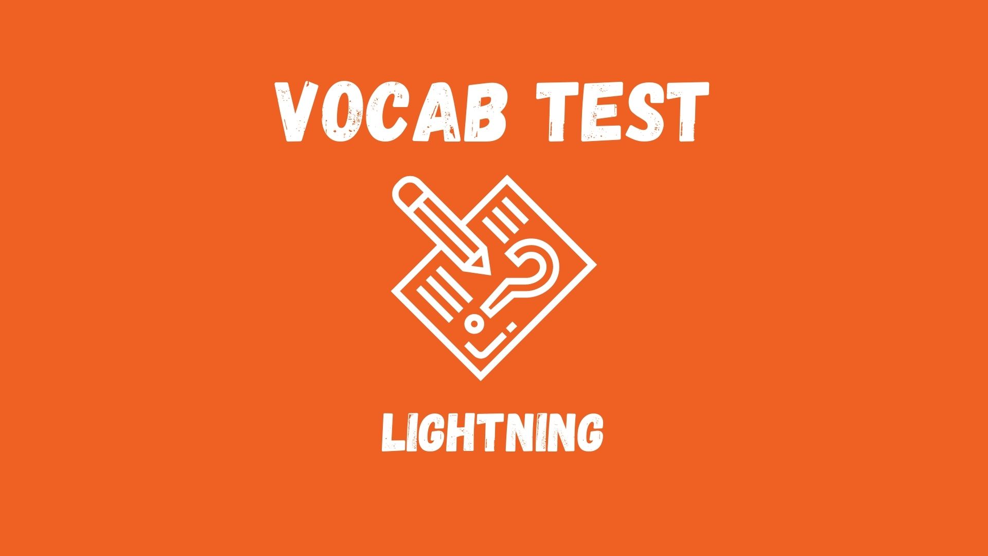 English Plus Vocabulary Builder Test EP643 Lightning