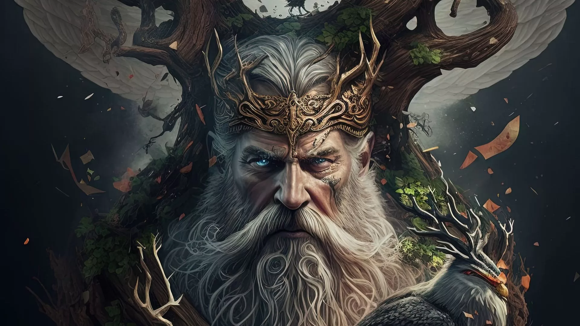 Gods and Heroes_Odin and the Yggdrasil