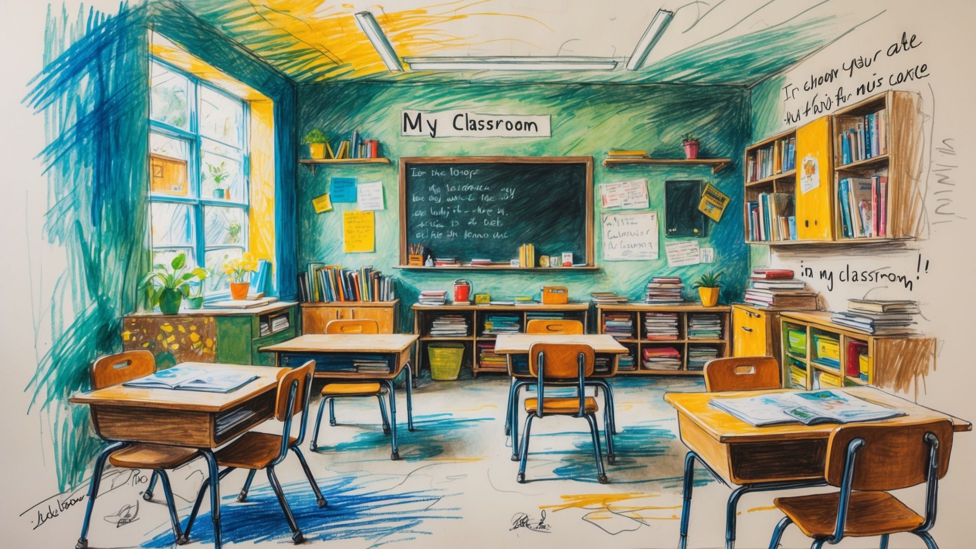 My Classroom – Common classroom objects and simple phrases._Elementary English