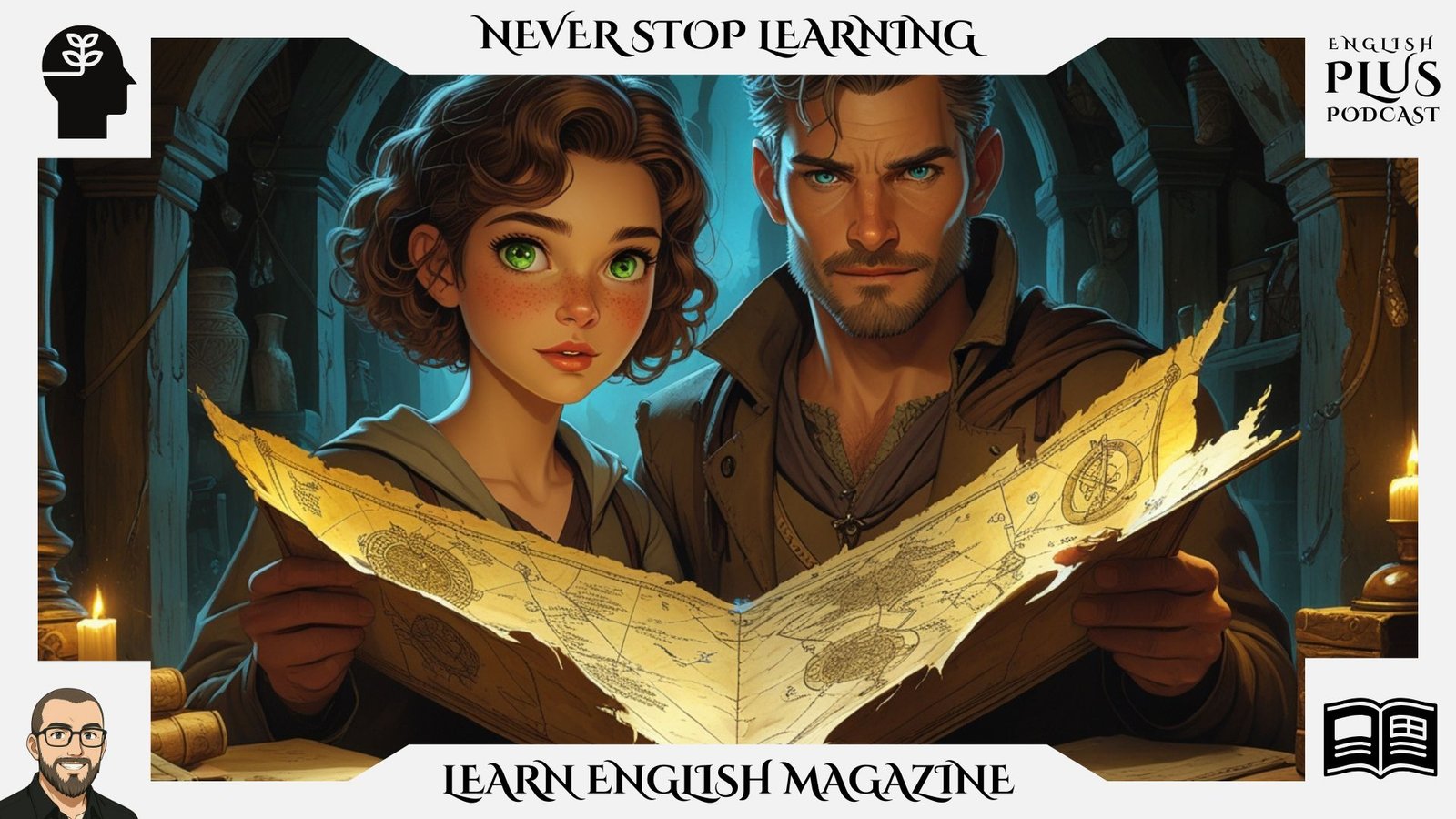 Write a dialogue between two characters who just discovered a secret map._Focus on Writing