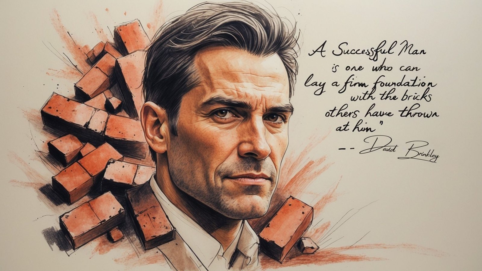 A successful man is one who can lay a firm foundation with the bricks others have thrown at him. – David Brinkley