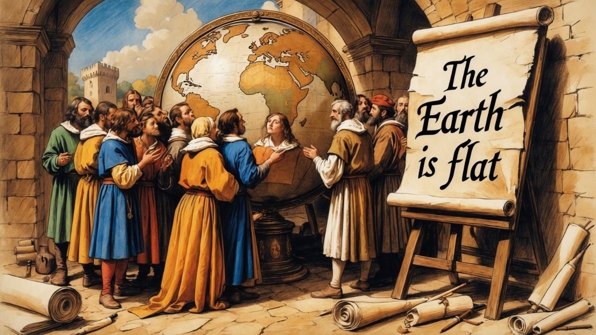 Mythbuster_People in the Middle Ages believed the Earth was flat Mythbuster_People in the Middle Ages believed the Earth was flat