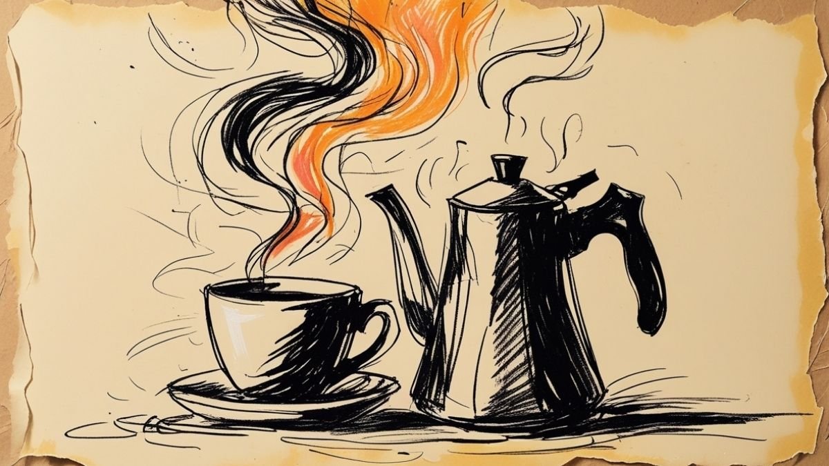 Why does coffee overflow when the kettle is on fire