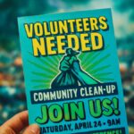 Draft a volunteer-recruitment flyer for a community clean-up event