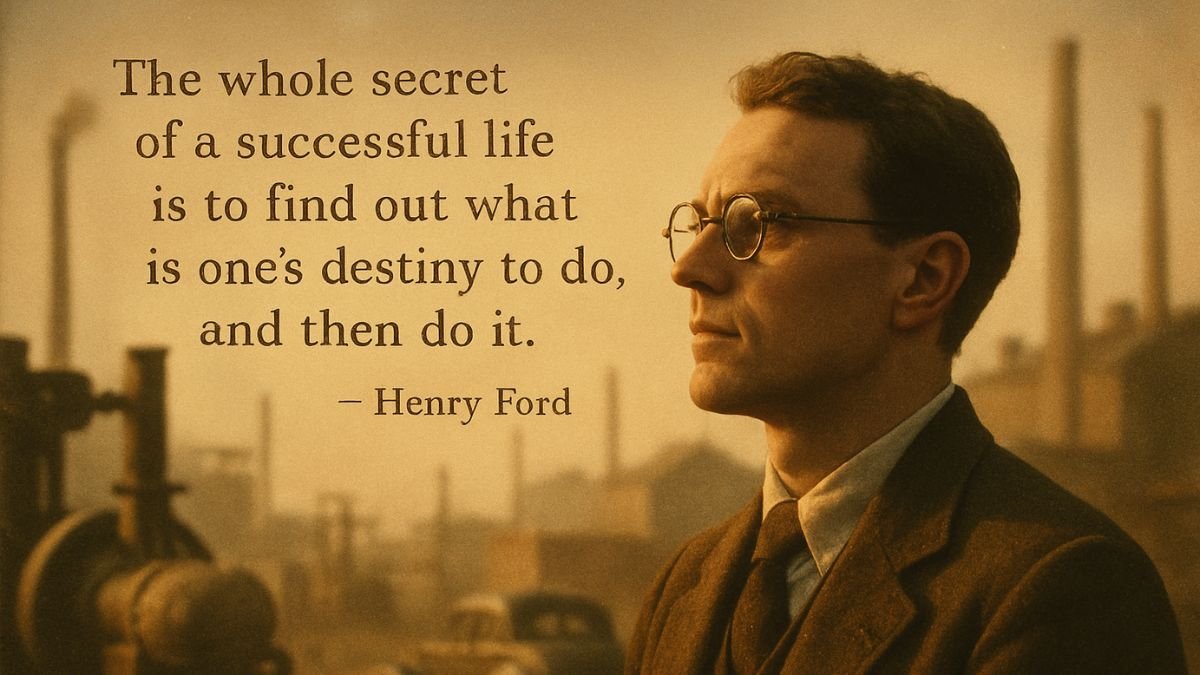 The whole secret of a successful life is to find out what is one’s destiny to do, and then do it The whole secret of a successful life is to find out what is one’s destiny to do, and then do it