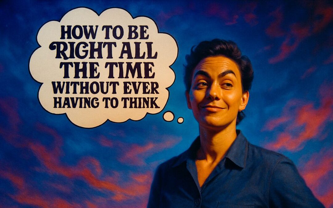 How to Be Right All the Time (Without Ever Having to Think)
