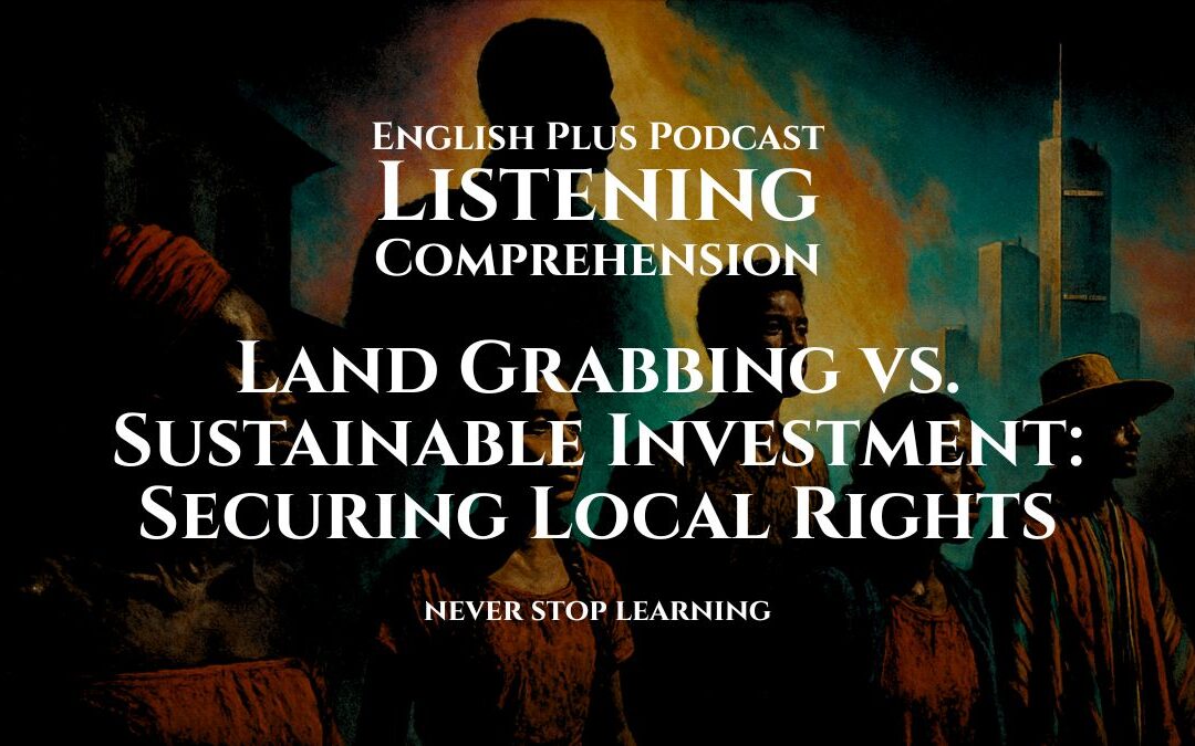 Land Grabbing vs. Sustainable Investment: Securing Local Rights | Listening Comprehension