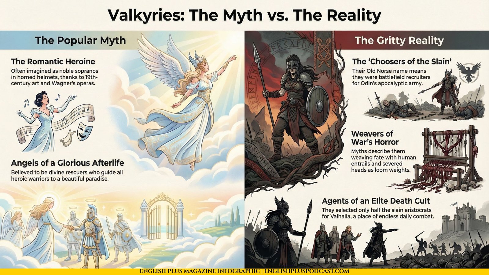 Valkyries: The Myth vs. The Reality Infographic