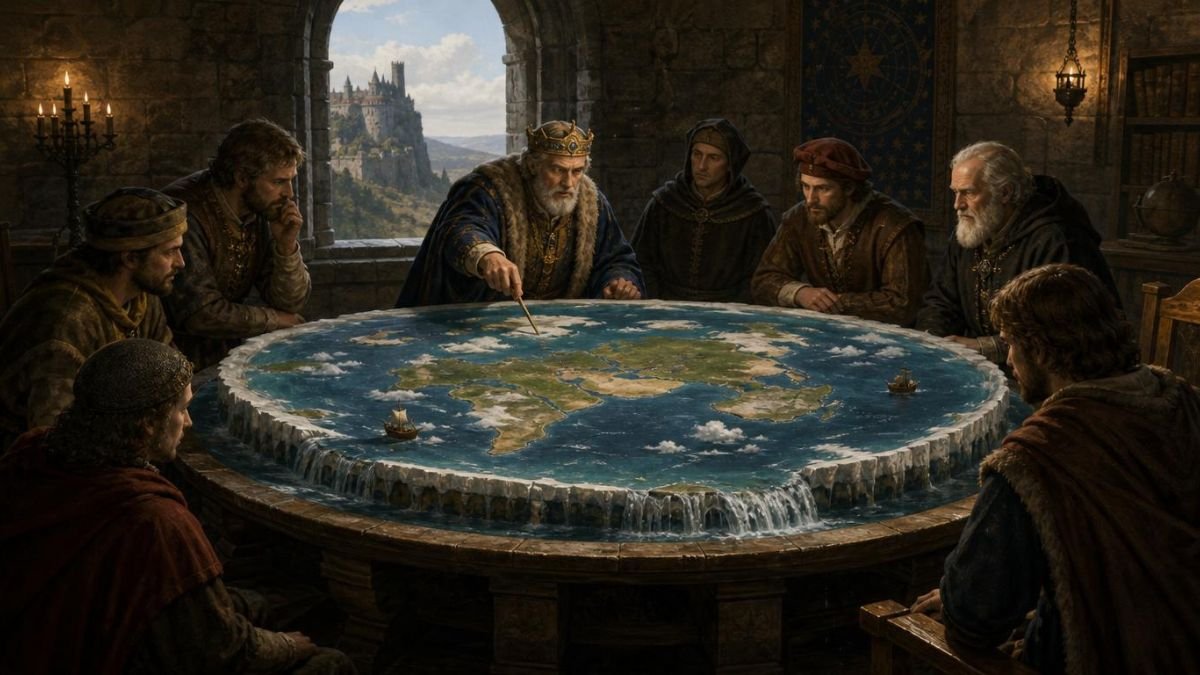 People in the Middle Ages believed the Earth was flat._Close Reading